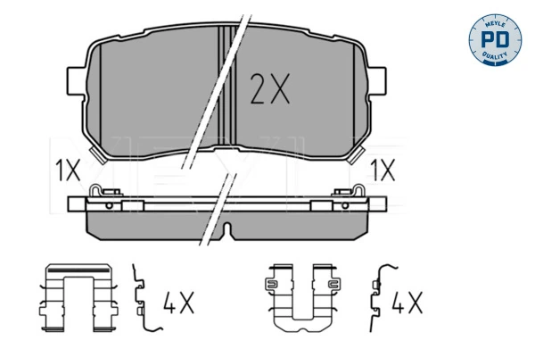 MEYLE fékbetétkészlet, tárcsafék - 025 245 5915/PD - TothCarparts