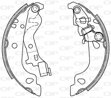 OPEN PARTS fékpofakészlet - BSA2043.00 - TothCarparts