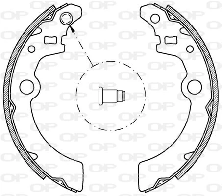 OPEN PARTS fékpofakészlet - BSA2073.00 - TothCarparts