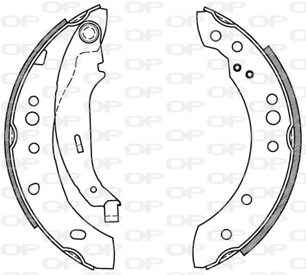 OPEN PARTS fékpofakészlet - BSA2078.00 - TothCarparts