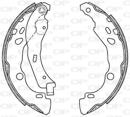 OPEN PARTS fékpofakészlet - BSA2079.00 - TothCarparts