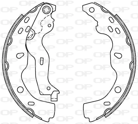 OPEN PARTS fékpofakészlet - BSA2126.00 - TothCarparts