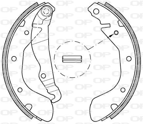 OPEN PARTS fékpofakészlet - BSA2138.00 - TothCarparts
