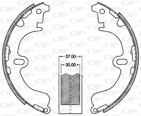 OPEN PARTS fékpofakészlet - BSA2142.00 - TothCarparts