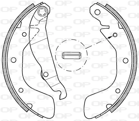 OPEN PARTS fékpofakészlet - BSA2151.00 - TothCarparts