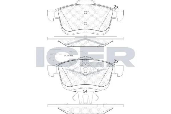 ANDEL fékbetétkészlet, tárcsafék - 181903 - TothCarparts
