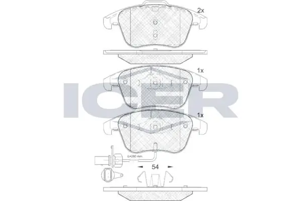 ANDEL fékbetétkészlet, tárcsafék - 181864 - TothCarparts