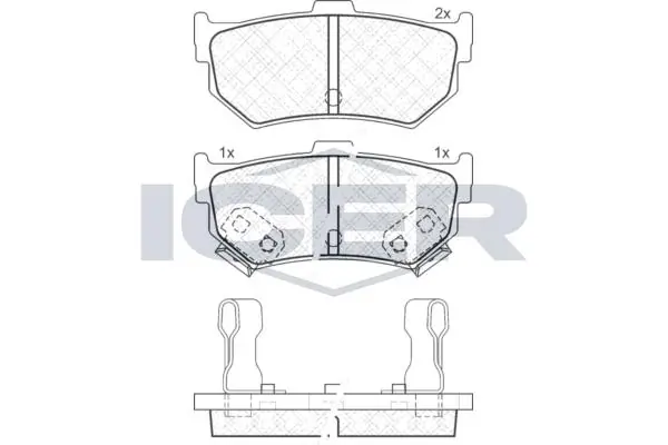 ANDEL fékbetétkészlet, tárcsafék - 180600 - TothCarparts