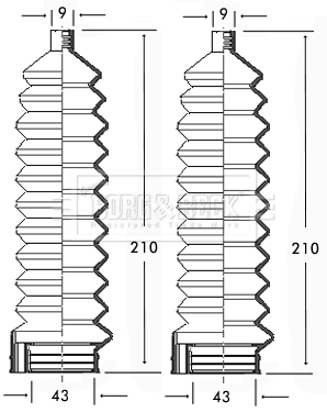 BORG & BECK gumiharang készlet, kormányzás - BSG3105 - TothCarparts