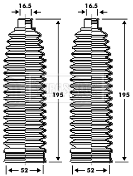 BORG & BECK gumiharang készlet, kormányzás - BSG3300 - TothCarparts
