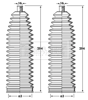 BORG & BECK gumiharang készlet, kormányzás - BSG3416 - TothCarparts