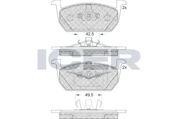 ANDEL fékbetétkészlet, tárcsafék - 182285 - TothCarparts