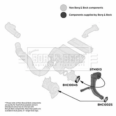 BORG & BECK Töltőlevegő cső - BTH1013 - TothCarparts