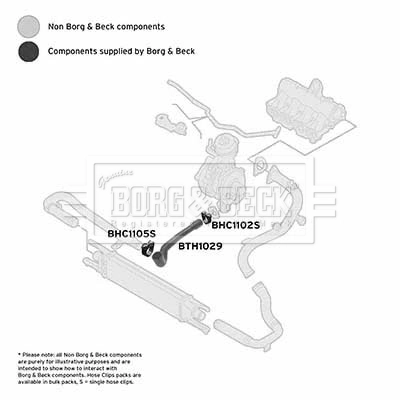 BORG & BECK Töltőlevegő cső - BTH1029 - TothCarparts