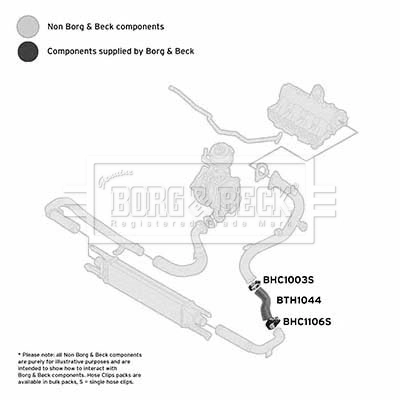 BORG & BECK Töltőlevegő cső - BTH1044 - TothCarparts