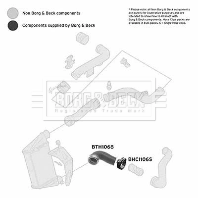 BORG & BECK Töltőlevegő cső - BTH1068 - TothCarparts