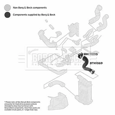 BORG & BECK Töltőlevegő cső - BTH1069 - TothCarparts