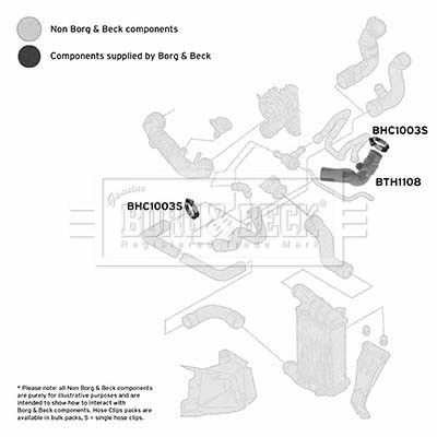 BORG & BECK Töltőlevegő cső - BTH1108 - TothCarparts