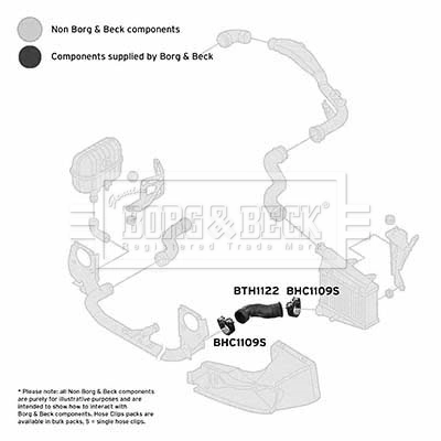 BORG & BECK Töltőlevegő cső - BTH1122 - TothCarparts