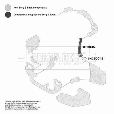 BORG & BECK Töltőlevegő cső - BTH1145 - TothCarparts