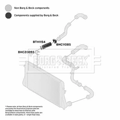 BORG & BECK Töltőlevegő cső - BTH1154 - TothCarparts