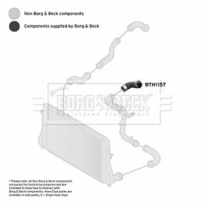 BORG & BECK Töltőlevegő cső - BTH1157 - TothCarparts