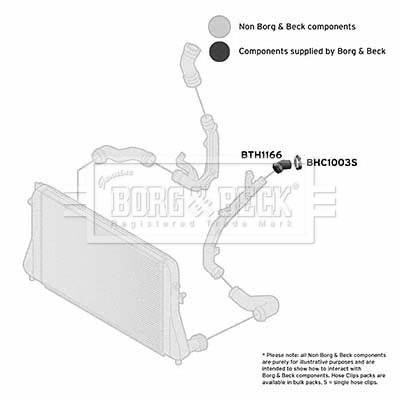 BORG & BECK Töltőlevegő cső - BTH1166 - TothCarparts