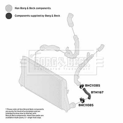 BORG & BECK Töltőlevegő cső - BTH1167 - TothCarparts