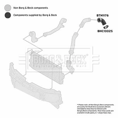 BORG & BECK Töltőlevegő cső - BTH1176 - TothCarparts