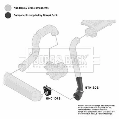 BORG & BECK Töltőlevegő cső - BTH1202 - TothCarparts