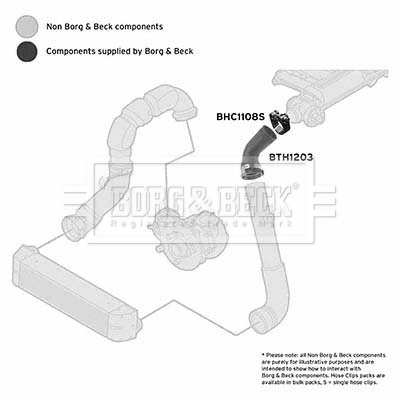 BORG & BECK Töltőlevegő cső - BTH1203 - TothCarparts