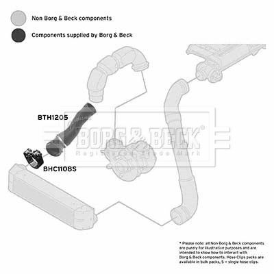 BORG & BECK Töltőlevegő cső - BTH1205 - TothCarparts