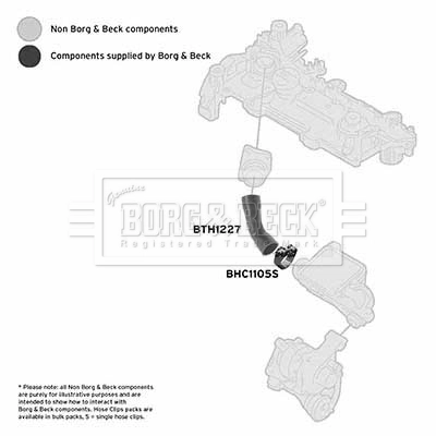 BORG & BECK Töltőlevegő cső - BTH1227 - TothCarparts