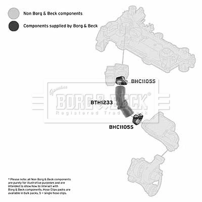 BORG & BECK Töltőlevegő cső - BTH1233 - TothCarparts