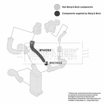 BORG & BECK Töltőlevegő cső - BTH1253 - TothCarparts