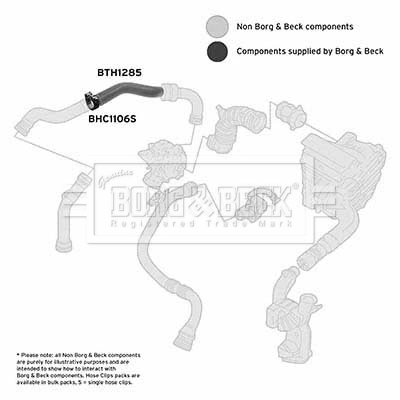 BORG & BECK Töltőlevegő cső - BTH1285 - TothCarparts