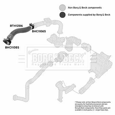 BORG & BECK Töltőlevegő cső - BTH1286 - TothCarparts