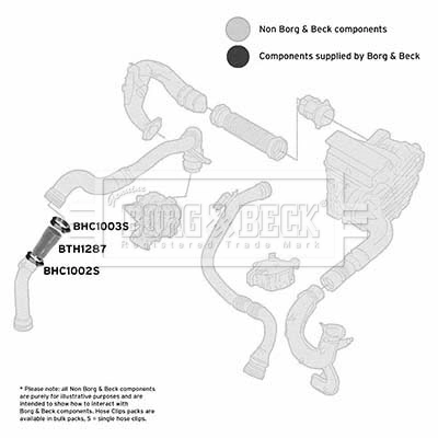 BORG & BECK Töltőlevegő cső - BTH1287 - TothCarparts