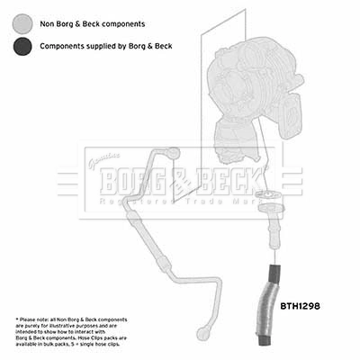 BORG & BECK Töltőlevegő cső - BTH1298 - TothCarparts