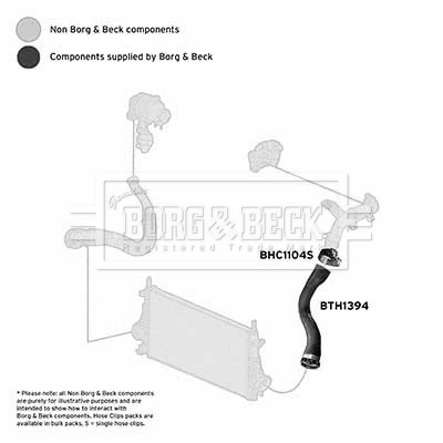 BORG & BECK Töltőlevegő cső - BTH1394 - TothCarparts