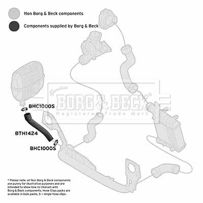 BORG & BECK Töltőlevegő cső - BTH1424 - TothCarparts