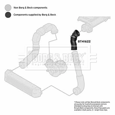BORG & BECK Töltőlevegő cső - BTH1622 - TothCarparts