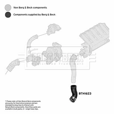 BORG & BECK Töltőlevegő cső - BTH1623 - TothCarparts