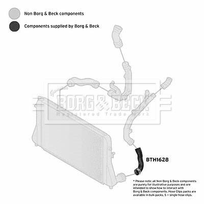 BORG & BECK Töltőlevegő cső - BTH1628 - TothCarparts