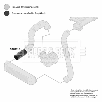BORG & BECK Töltőlevegő cső - BTH1712 - TothCarparts