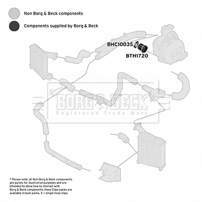 BORG & BECK Töltőlevegő cső - BTH1720 - TothCarparts