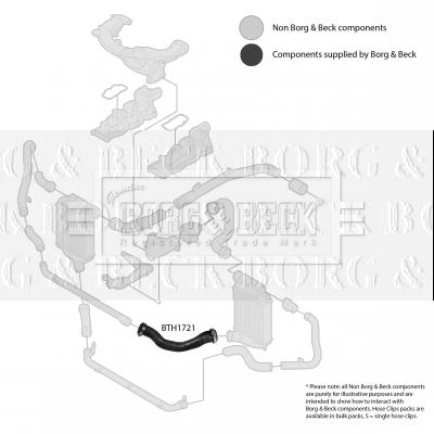 BORG & BECK Töltőlevegő cső - BTH1721 - TothCarparts