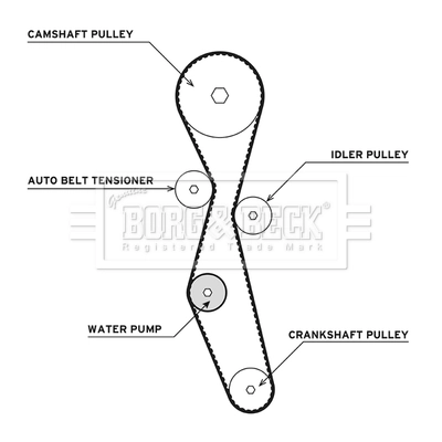 BORG & BECK Vízpumpa + fogasszíj készlet - BTW1013 - TothCarparts
