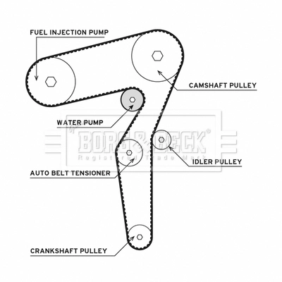 BORG & BECK Vízpumpa + fogasszíj készlet - BTW1021 - TothCarparts