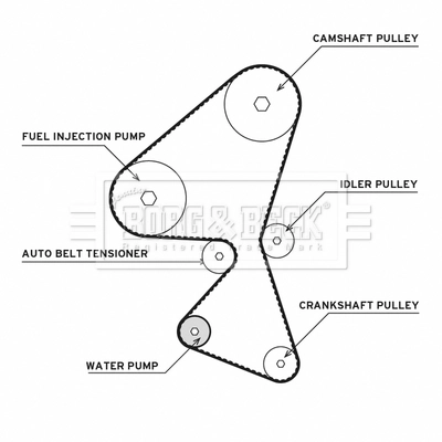 BORG & BECK Vízpumpa + fogasszíj készlet - BTW1032 - TothCarparts